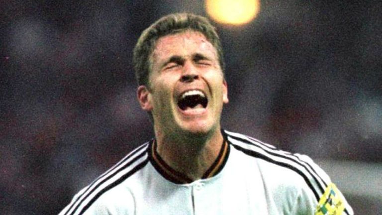 30. Juni 1996: Mit dem ersten ‘’Golden Goal’’ der Fußballgeschichte schießt Oliver Bierhoff Deutschland zum EM-Titel.