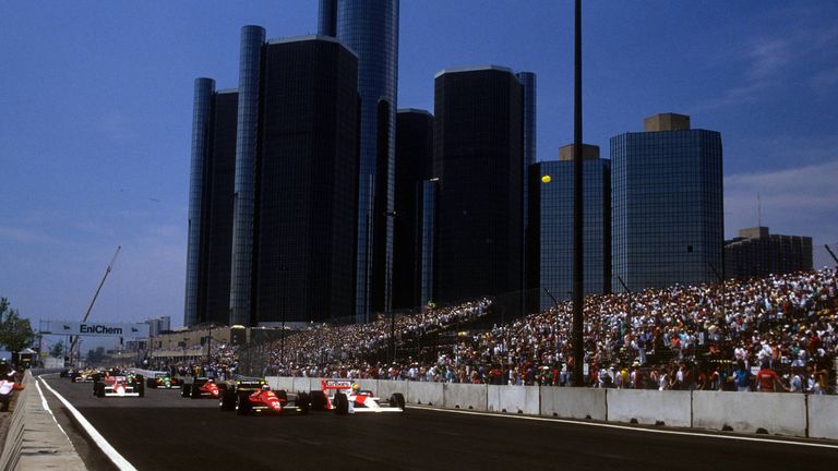 GP der USA in Detroit (im Rennkalender von 1982 bis 1988) – Rekordsieger: Ayrton Senna (3).