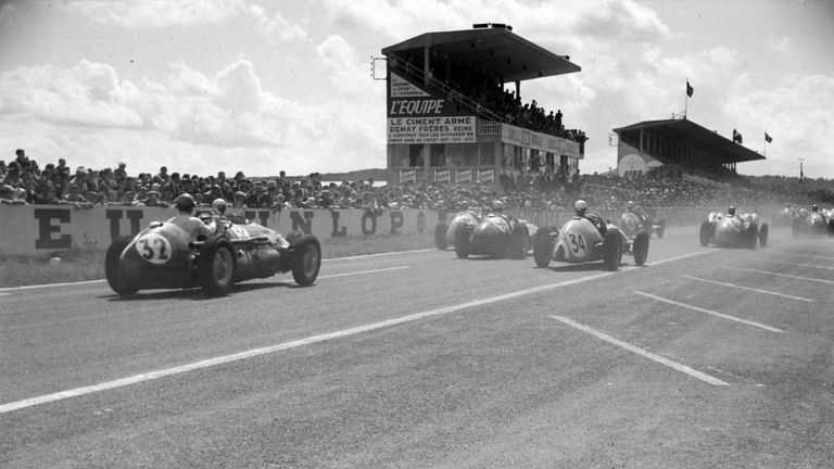 GP von Frankreich in Reims (im Rennkalender 1950 & 1951, 1953 & 1954, 1956, 1958 bis 1961, 1963 und 1966) – Rekordsieger: Juan Manuel Fangio (3).