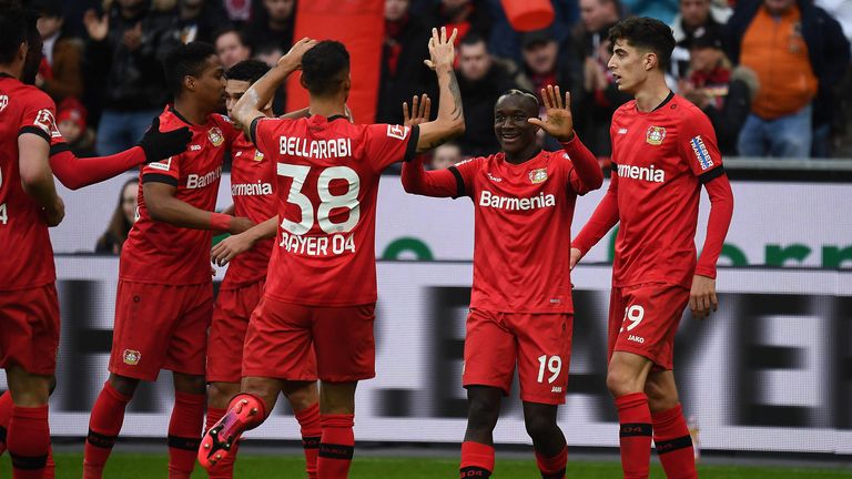 Platz 4: Bayer Leverkusen (3-4-3-System): Hradecky – Tapsoba, Tah, Bender – Weiser, Demirbay, Havertz, Wendell – Diaby, Volland, Bailey – Gesamtmarktwert: 347,7 Millionen Euro.


