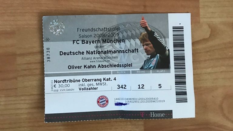 FC Bayern München – Deutsche Nationalmannschaft am 2. September 2008 in der Allianz Arena (Abschiedsspiel Oliver Kahn)
Endstand: 1:1
Tore: Messi
Zuschauer: 69.000 (ausverkauft)