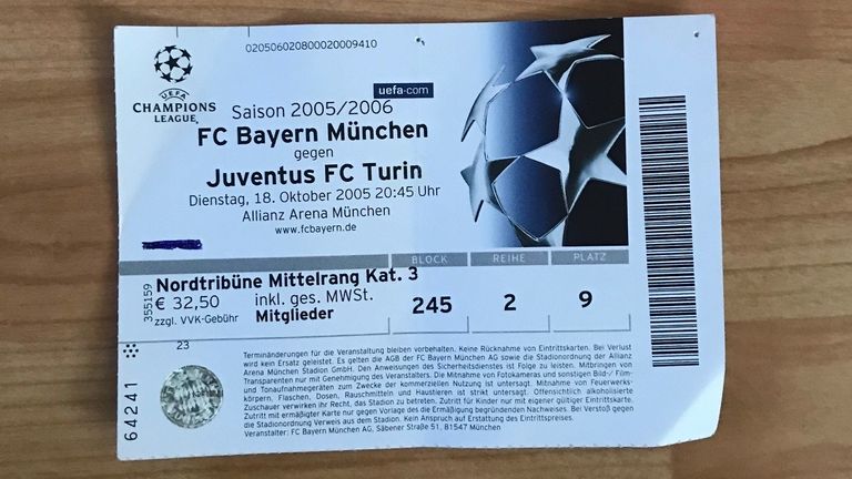 FC Bayern München – Juventus Turin am 18. Oktober 2005 in der Allianz Arena
Endstand: 2:1
Tore: Deisler, Demichelis (Bayern) – Ibrahimovic (Juve)
Zuschauer: 66.000 (ausverkauft)