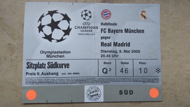FC Bayern München – Real Madrid am 9. Mai 2000 im Münchner Olympiastadion 
Endstand: 2:1
Tore: Jancker, Elber (Bayern) – Anelka (Real)
Zuschauer: 60.000