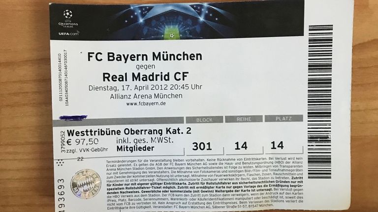 FC Bayern München – Real Madrid am 17. April 2012 in der Allianz Arena
Endstand: 2:1
Tore: Ribery, Gomez (Bayern) – Özil (Real)
Zuschauer: 66.000 (ausverkauft)