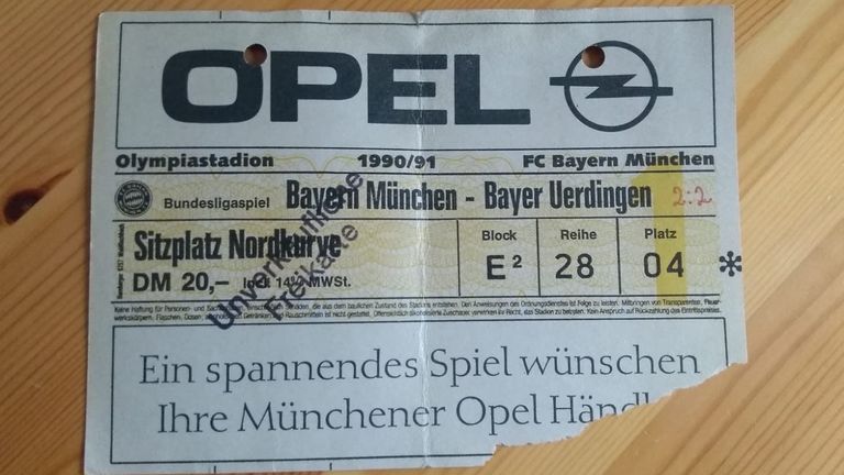 FC Bayern München – Bayer Uerdingen am 15. Juni 1991 im Münchner Olympiastadion 
Endstand: 2:2
Tore: Strunz, Effenberg (FC Bayern) - Witeczek, Chapuisat (Uerdingen)
Zuschauer: 70.000