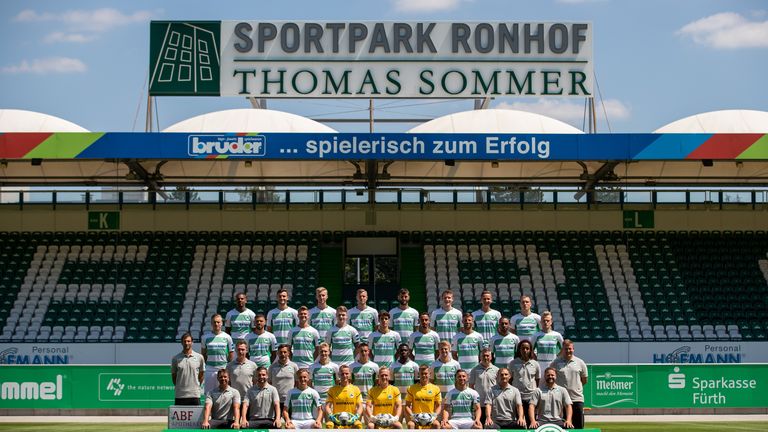 Greuther Fürth: Der Sportplatz am Ronhofer Weg hieß zunächst Playmobil-Stadion (1997–2010), Trolli Arena (2010–2014), Stadion am Laubenweg (2014–2016) und seit 2016 Sportpark Ronhof Thomas Sommer.