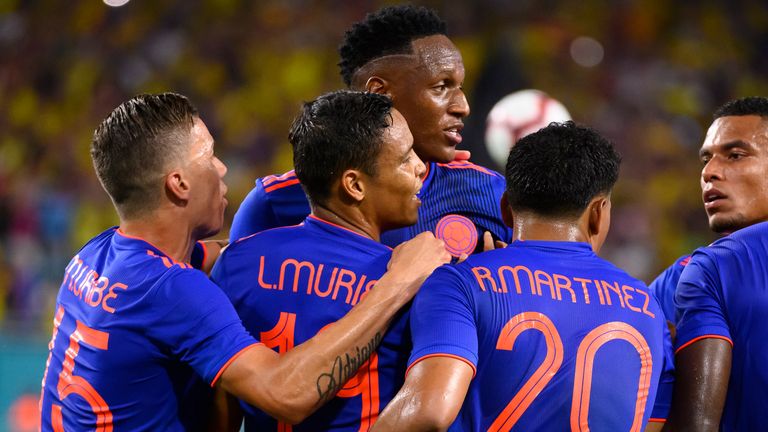 Platz 14: Kolumbien (4-4-2-System): Ospina – Arias, Mina, Sanchez, Fabra – Cuadrado, Lerma, Rodriguez, Sinisterra - Muriel, Zapata – Gesamtmarktwert: 270,6 Millionen Euro