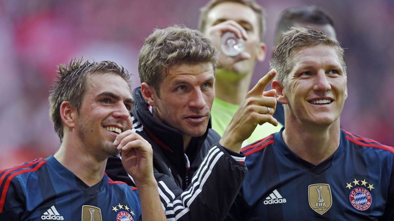 Philipp Lahm, Thomas Müller und Bastian Schweinsteiger (v.l.n.r.) haben mit dem FC Bayenr München zahlreiche Titel eingefahren.