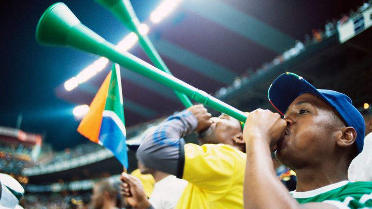 "Bei uns in Leverkusen wird jeder eingesperrt, der eine Vuvuzela mit ins Stadion bringt." (Völler nach der Weltmeisterschaft 2010 in Südafrika)