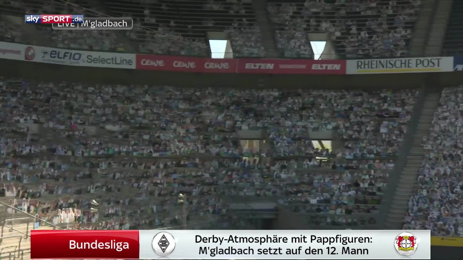 Borussia Monchengladbach Schon 12 000 Fans Aus Pappe Im Stadion Fussball News Sky Sport