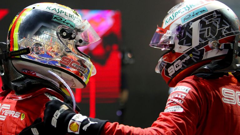 Charles Leclerc dankt seinem Teamkollegen Sebastian Vettel.