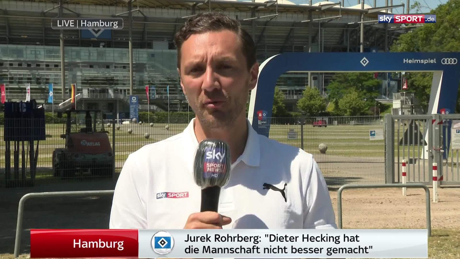 HSV Video Sky Reporter Jurek Rohrberg über Zukunft von Dieter Hecking Fußball News Sky Sport