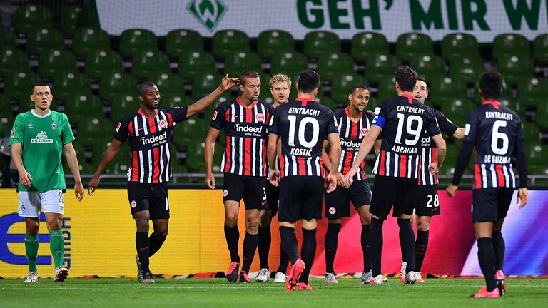 PLATZ 8: Eintracht Frankfurt - 5 Spiele, 7 Punkte, 11:12 Tore 
*Frankfurt und Bremen haben aufgrund eines Nachholspiels vom 24. Spieltag eine Partie mehr absolviert 