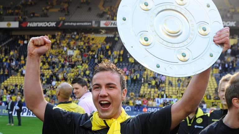 Mario Götze feierte mit dem BVB zwei Meistertitel.