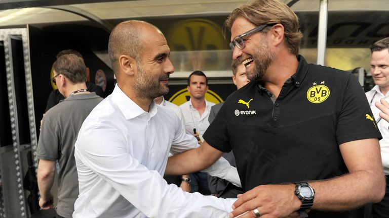 Im DFL-Supercup 2013 ging es für Jürgen Klopp ins Duell gegen die Bayern und Pep Guardiola. Der BVB gewann 4:2 und holte sich somit den Pokal.