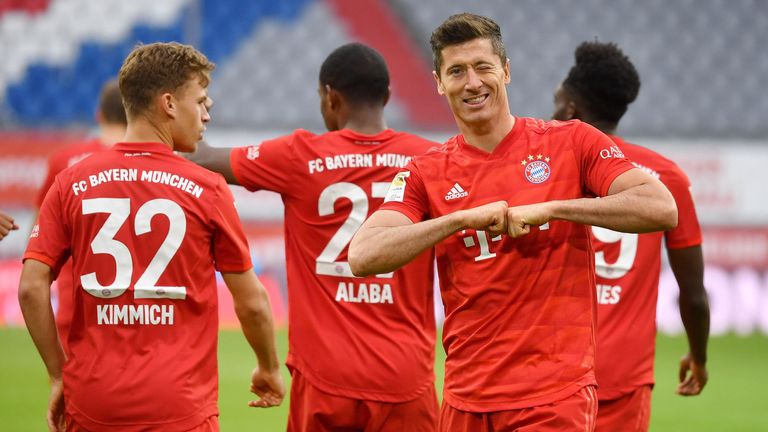 Robert Lewandowski könnte mit dem FC Bayern den Torrekord in der Bundesliga einstellen.