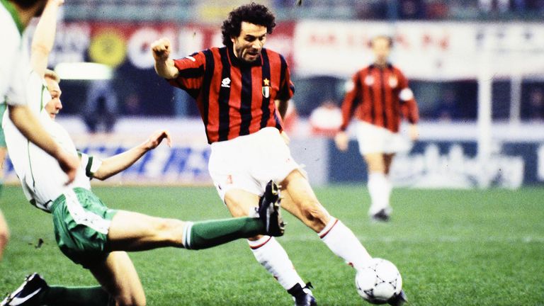 Nummer 6 - Franco Baresi (AC Mailand): Nach Maldini ist der ehemalige Libero das vielleicht größte Idol der Rossoneri. Das Eigengewächs spielte 20 Jahre für die Profis und wechselte nie den Klub.