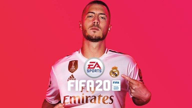 2019/20: Nach seinem Wechsel zu Real zierte der belgische Superstar Eden Hazard das Cover von FIFA20. Quelle: EA SPORTS