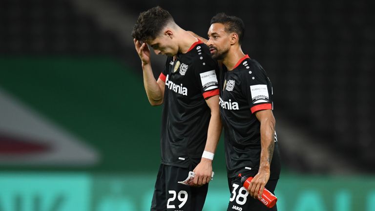 Ein enttäuschter Kai Havertz nach dem verlorenen DFB-Pokalfinale.