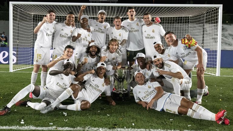 Spanien: Real Madrid 34 Meisterschaften (letzter Titel: 19/20)