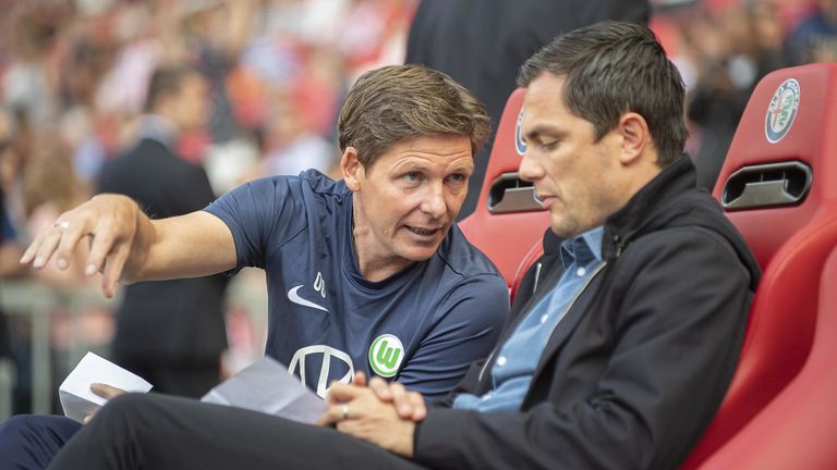 Haben einen komplizierten Transfersommer vor sich: Wölfe-Coach Oliver Glasner (l.) und Sportdirektor Marcel Schäfer. 