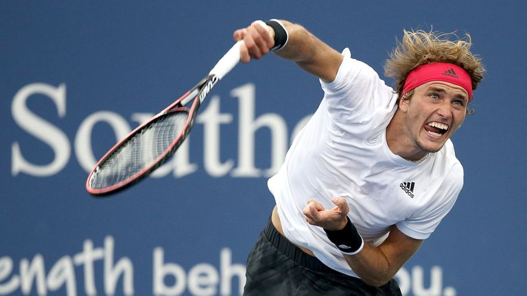 Alexander Zverev schlägt Kevin Anderson in der ersten Runde der US Open.