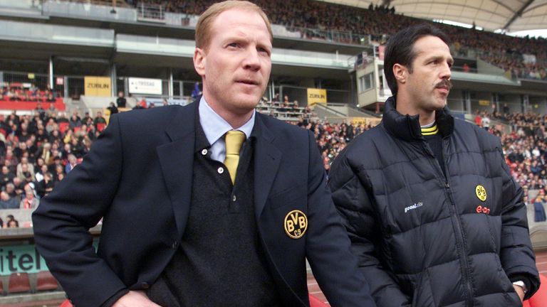 Matthias Sammer (l.): Machte 2000 seine Trainerlizenz und startete als Assistent von Udo Lattek bei Borussia Dortmund. Nach nur zwei Monaten wurde Sammer Cheftrainer und gewann in seinem zweiten Jahr die Meisterschaft. Später noch Trainer in Stuttgart.