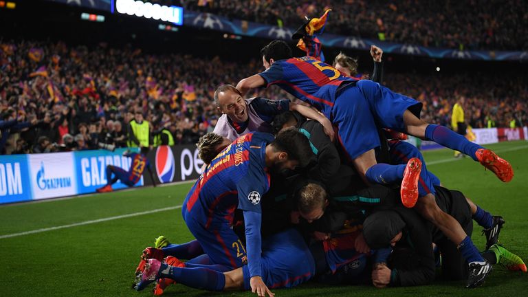 Mit einem 6:1-Sieg über Paris Saint-Germain zieht der FC Barcelona 2017 ins CL-Viertelfinale ein.