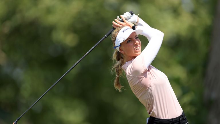Die deutsche Golfspielerin Sophia Popov zeigt bei den British Open eine starke erste Runde - und liegt derzeit auf Platz zwei. 