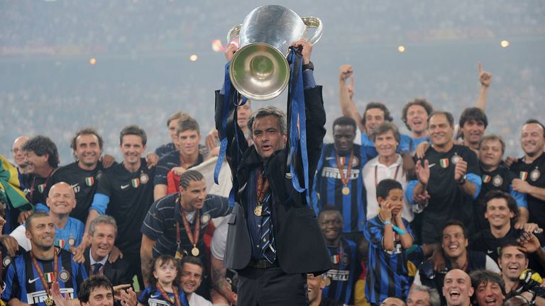 JOSE MOURINHO: 2010 feierte Inter Mailand das Triple. Im Finale der Königsklasse trafen die Italiener auf den FC Bayern. 