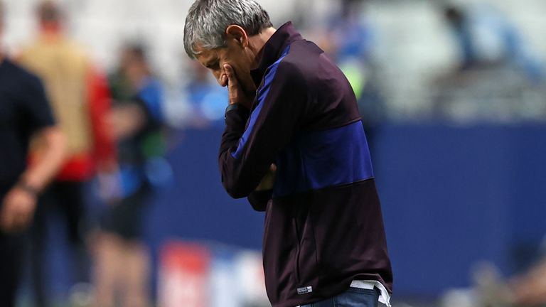 Quique Setien hat keine Zukunft in Barcelona.