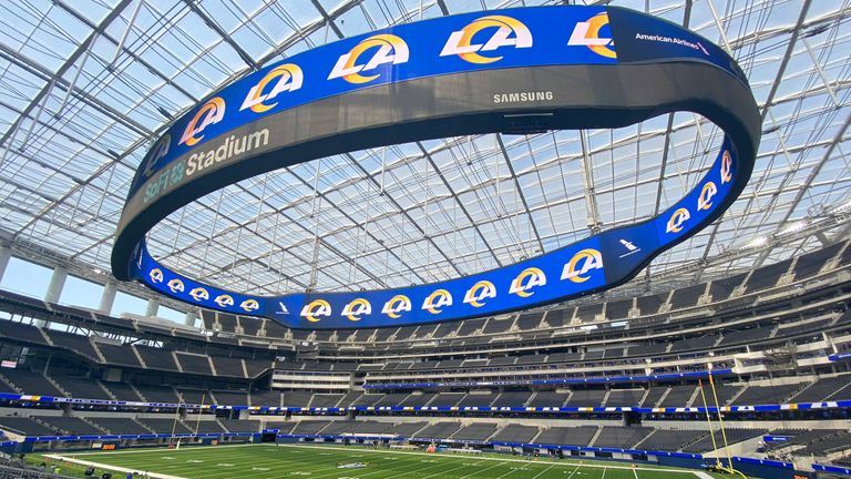 Ein gigantisches Stadion: das SoFi Stadium in Los Angeles. Neue Heimat der Rams und Chargers.