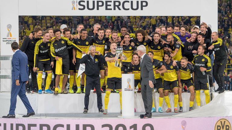 2019 Borussia Dortmund: Die Tripple-Saison der Bayern startete mit einer Final-Niederlage. Der Doublesieger verlor bei Borussia Dortmund mit 2:0.