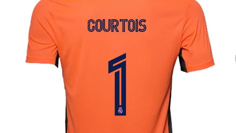 Dritte Saison, dritte Nummer: Torhüter Thibault Courtois startet bei Real mit der 25, erhielt dann die 13 und nun endlich die angestrebte Nummer eins. (Bildquelle: shop.realmadrid.com)