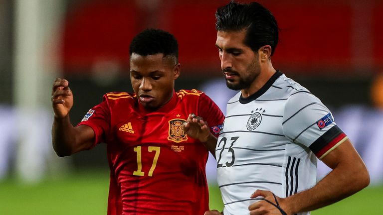 Ansu Fati debütiert gegen Deutschland für Spaniens Nationalmannschaft.