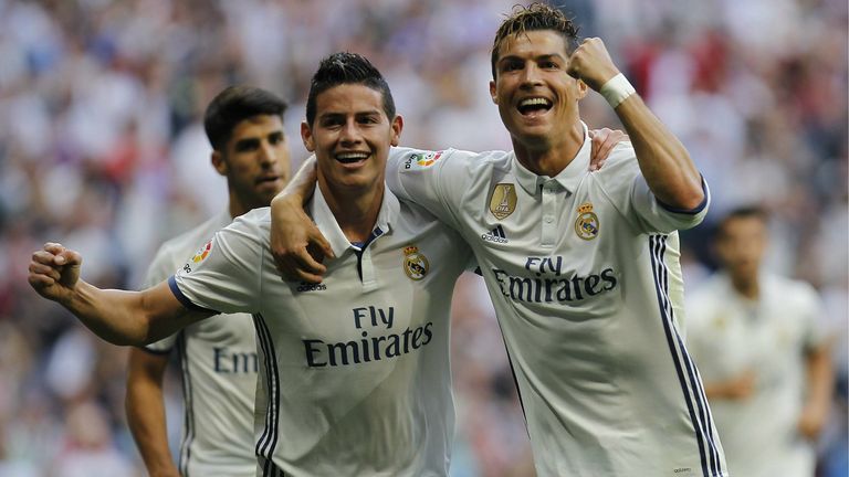 Real Madrid (2014-2016): Cristiano Ronaldo (7) & James Rodriguez (10) - gemeinsame Erfolge: einmal Meister (2015/16), zweimal Champions-League-Sieger (2015/16 & 2016/17).