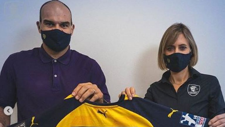 Rückkehr zur alten Wirkungsstätte: Rafael Baena trägt wieder das Löwen-Trikot. Quelle: Screenshot/Instagram Rhein-Neckar Löwen