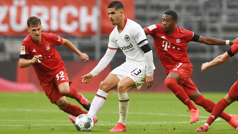 Andre Silva gastiert mit Eintracht Frankfurt bei den Bayern. 