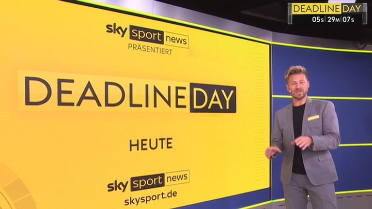 Traditionell erstrahlt Sky Sport News am Deadline Day in ganz Gelb! Bis 18 Uhr müssen die letzten Transfers über die Bühne gehen.