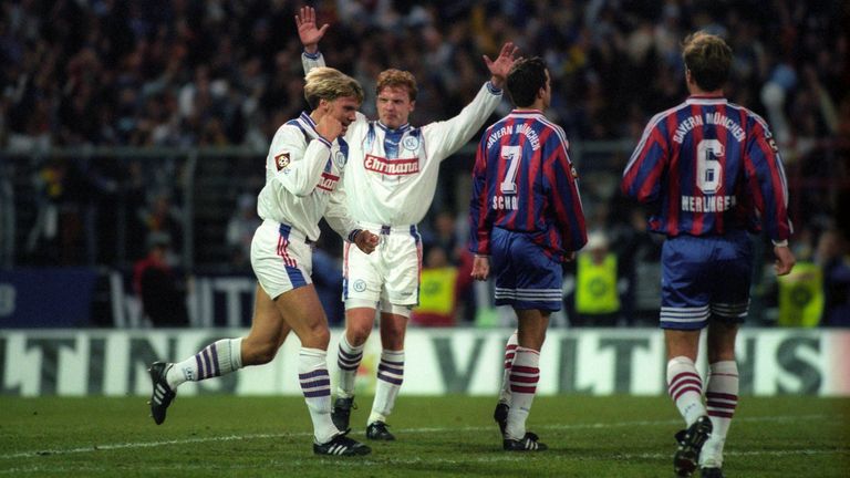 1996/97: Aus im Viertelfinale. Karlsruher SC gegen Bayern 1:0. Torschütze: Thorsten Fink (1:0, 21. Min). Stadion: Wildparkstadion. Zuschauerzahl: 33.000. Trainer: Giovanni Trapattoni. 