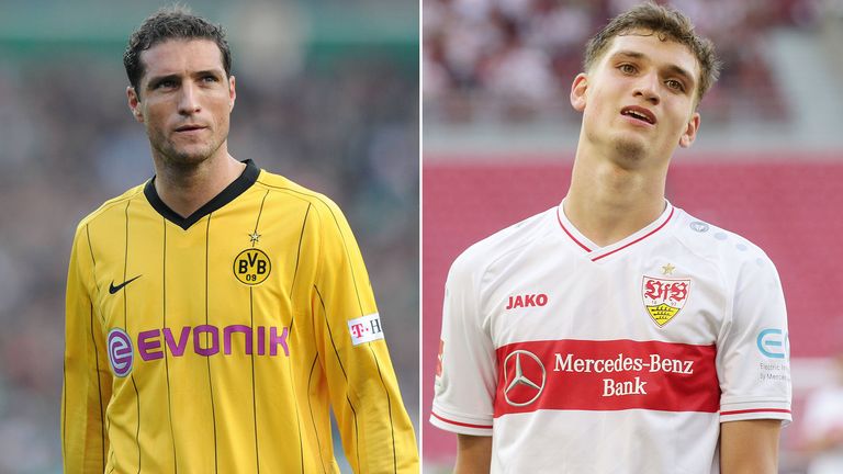 Das argentinische Vater-Sohn-Paar Klimowicz könnte Bundesliga-Fans bekannt sein: Während Vater Diego (l.) unter anderem für den BVB Tore schoss, steht Sohn Mateo aktuell beim VfB Stuttgart unter Vertrag. 