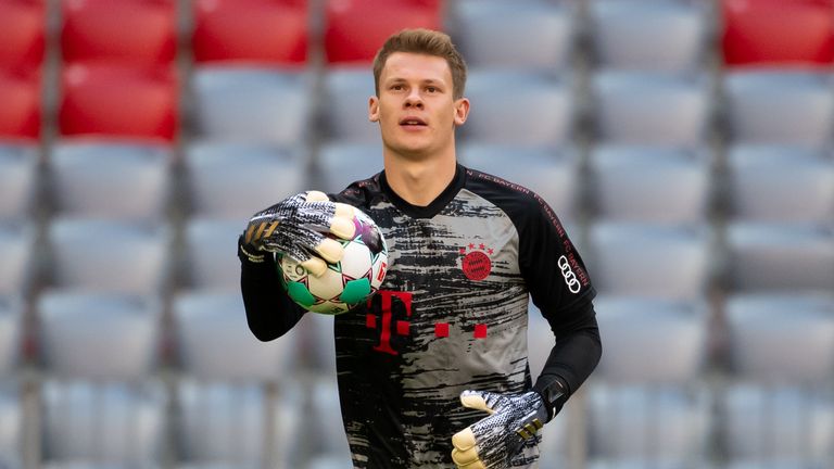 Alexander Nübel steht gegen den 1. FC Düren das erste Mal im Tor des FC Bayern München.