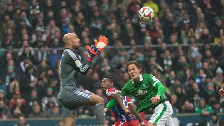Pepe Reina: 14. März 2015 – Bundesligaspiel gegen Werder Bremen (4:0) unter Trainer Pep Guardiola
