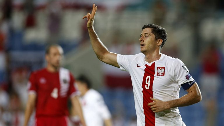 Robert Lewandowski - 26 tahun, 17 hari: Gibraltar vs.  POLANDIA pada 07/09/2014.