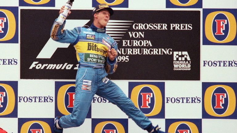 Michael Schumacher feierte als erster deutscher Fahrer einen Sieg auf dem Nürburgring.