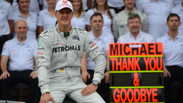 Es war das letzte Rennen einer der größten Formel-1-Karrieren aller Zeiten. Am 25. November 2012 verabschiedete sich Michael Schumacher beim Großen Preis von Brasilien in Interlagos endgültig von seiner aktiven Zeit in der Formel 1.