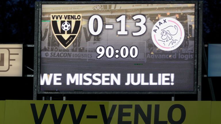 Niederlande: VVV Venlo gegen Ajax Amsterdam 0:13 (24.10.2020)