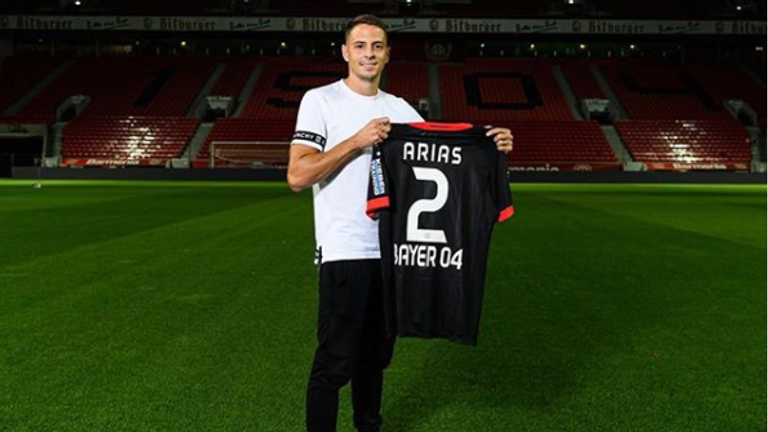Santiago Arias (Bayer Leverkusen): 2 Mio. Follower. (Quelle: https://www.instagram.com/santiagoarias13/)