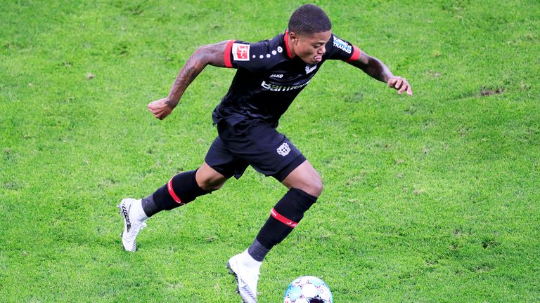 Platz 9: Leon Bailey (Bayer Leverkusen), Maximaltempo: 34,9 km/h (182 Sprints)