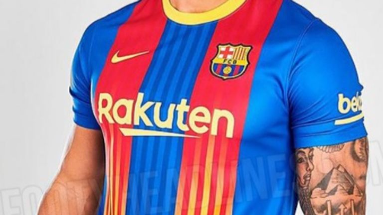 So soll das vierte Trikot des FC Barcelona aussehen - Blaugrana-Streifen in Kombination mit der katalanischen Flagge. (Quelle: footyheadlines.com)